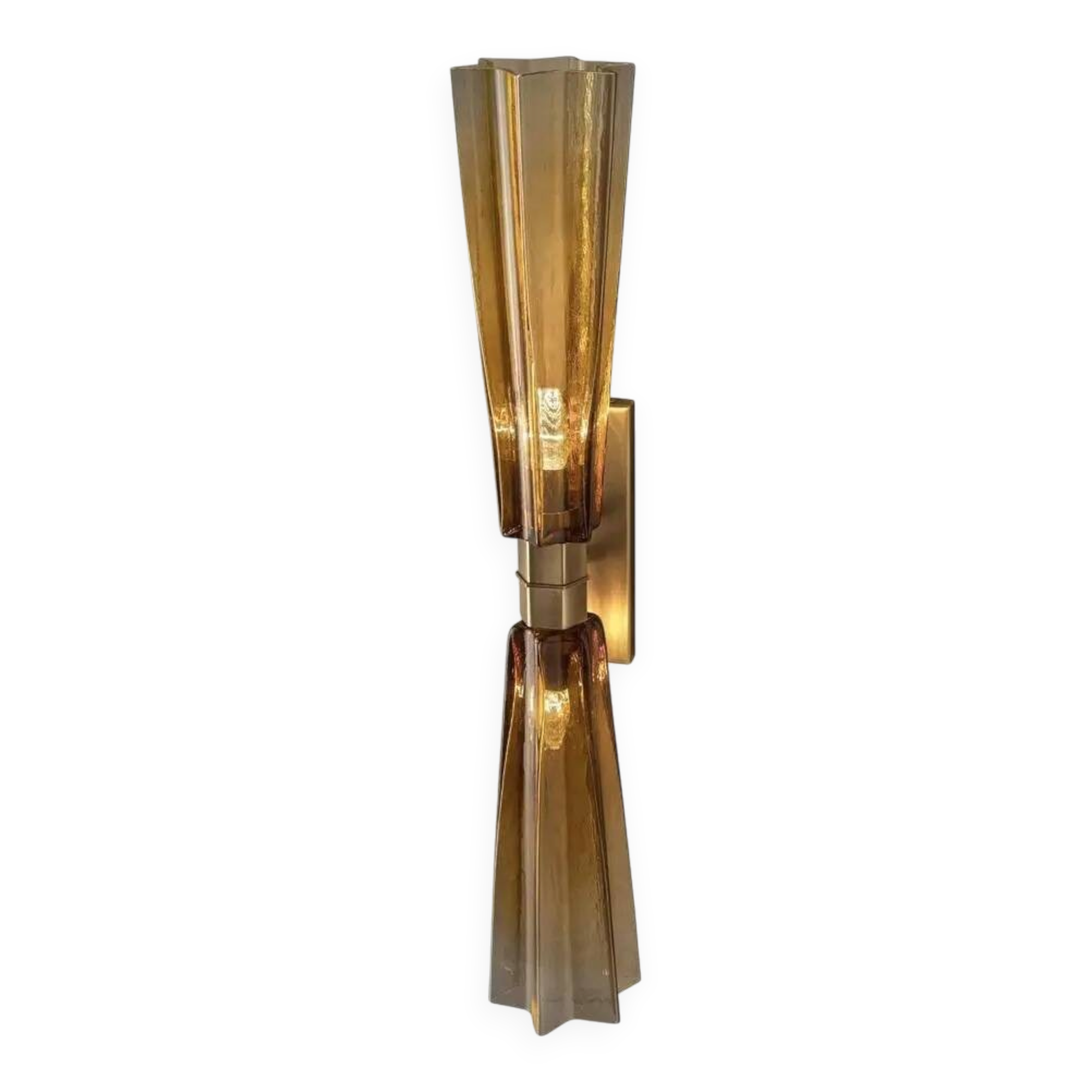 Italian Lively Amber Murano Glass Wall Sconce by Simoeng for Simoeng