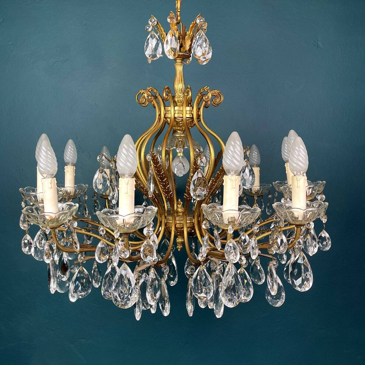 Large crystal chandelier, Italy, 1950s