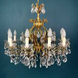 Large crystal chandelier, Italy, 1950s