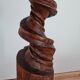 Handmade lamp in turned wood
