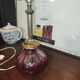 Vintage design ruby blown glass lamp from the 1930s.