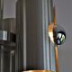 Hanging lamp 4 brushed metal lights space age 70s
