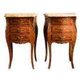 2 tables de chevet de style Louis XV