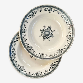 Set of 2 plates iron earth Admiral