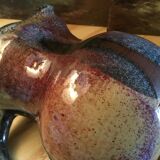 Signed varnished sandstone pitcher