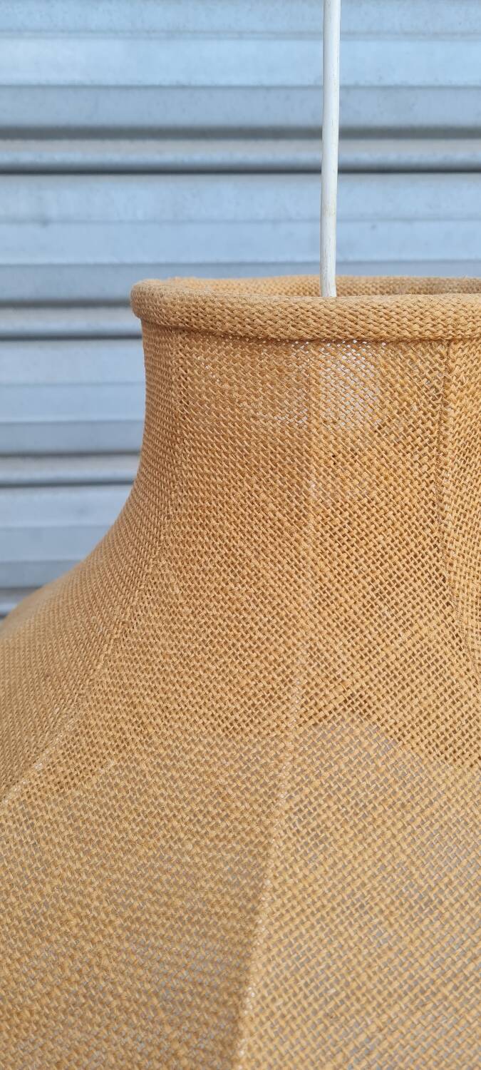 Burlap hanging lamp