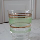 Set of 7 glasses light green granite years 50-60
