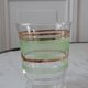 Lot de 7 verres granité vert clair années 50-60