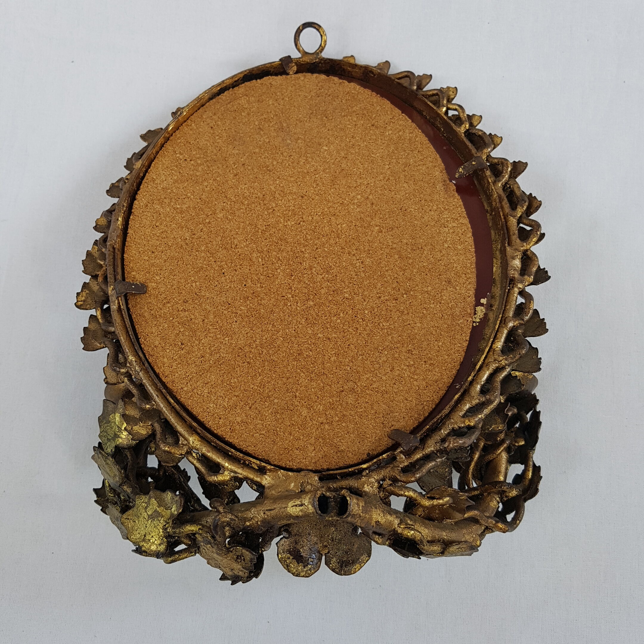Golden italian candleholder mirror 23x30cm