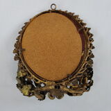 Golden italian candleholder mirror 23x30cm