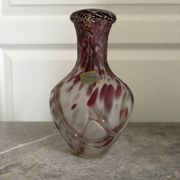 Ancient Blown Glass Vase Mouth Glassware France "Blue Lagoon BC" Bordeaux