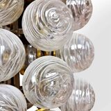 Vintage German sputnik pendant lamp glass snowballs 1970