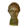 patinated hollow plaster sculpture "Bust of a goddess" XX century