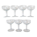 Faceted champagne glasses