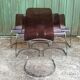 Chairs in plexiglas with chrome metal base