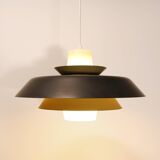 Vintage glass pendant lamp by Voss Belysning