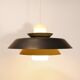 Vintage glass pendant lamp by Voss Belysning