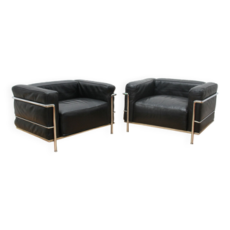 Paire de fauteuils LC3