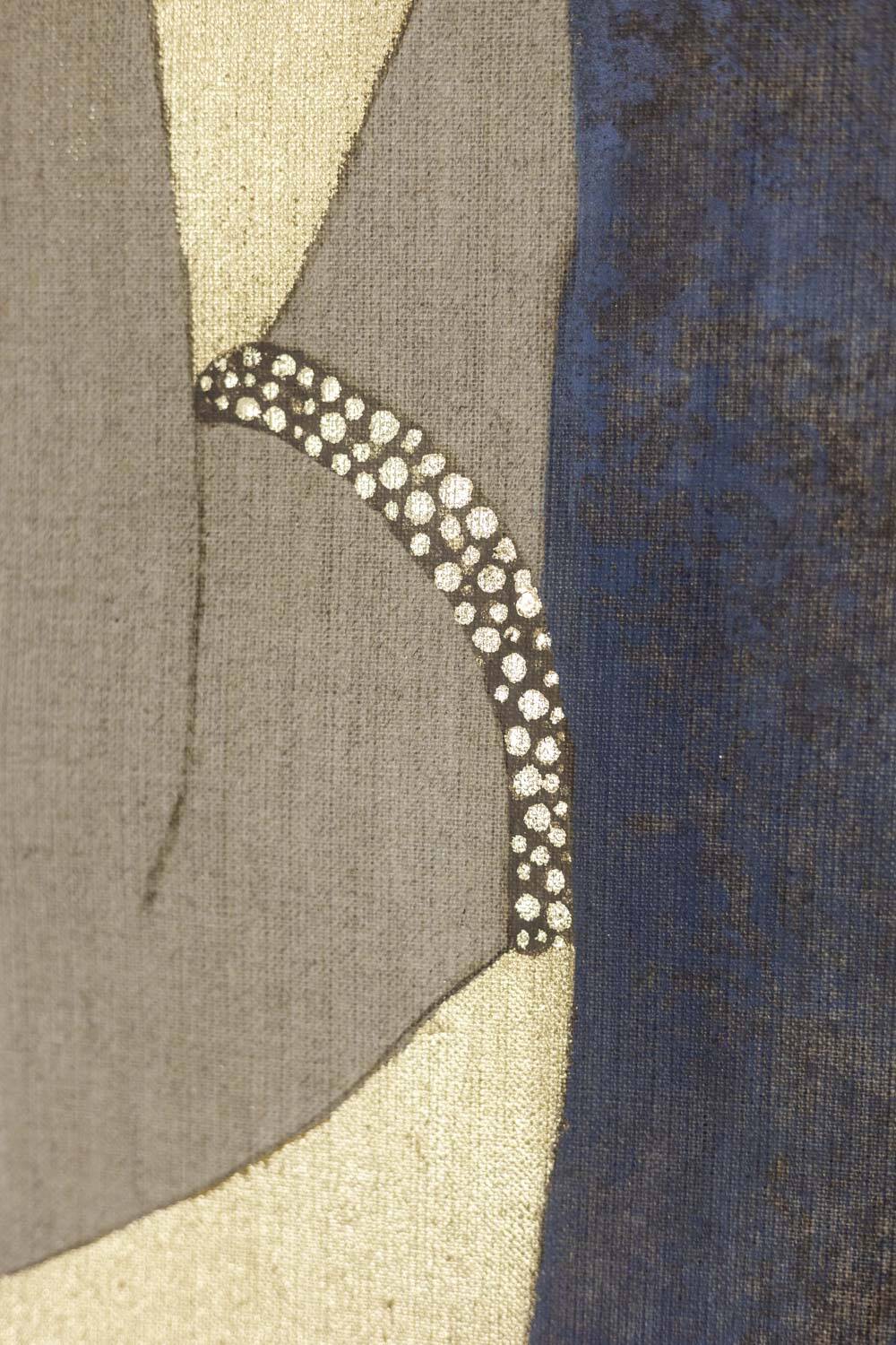 Painted canvas depicting an elegant, contemporary work