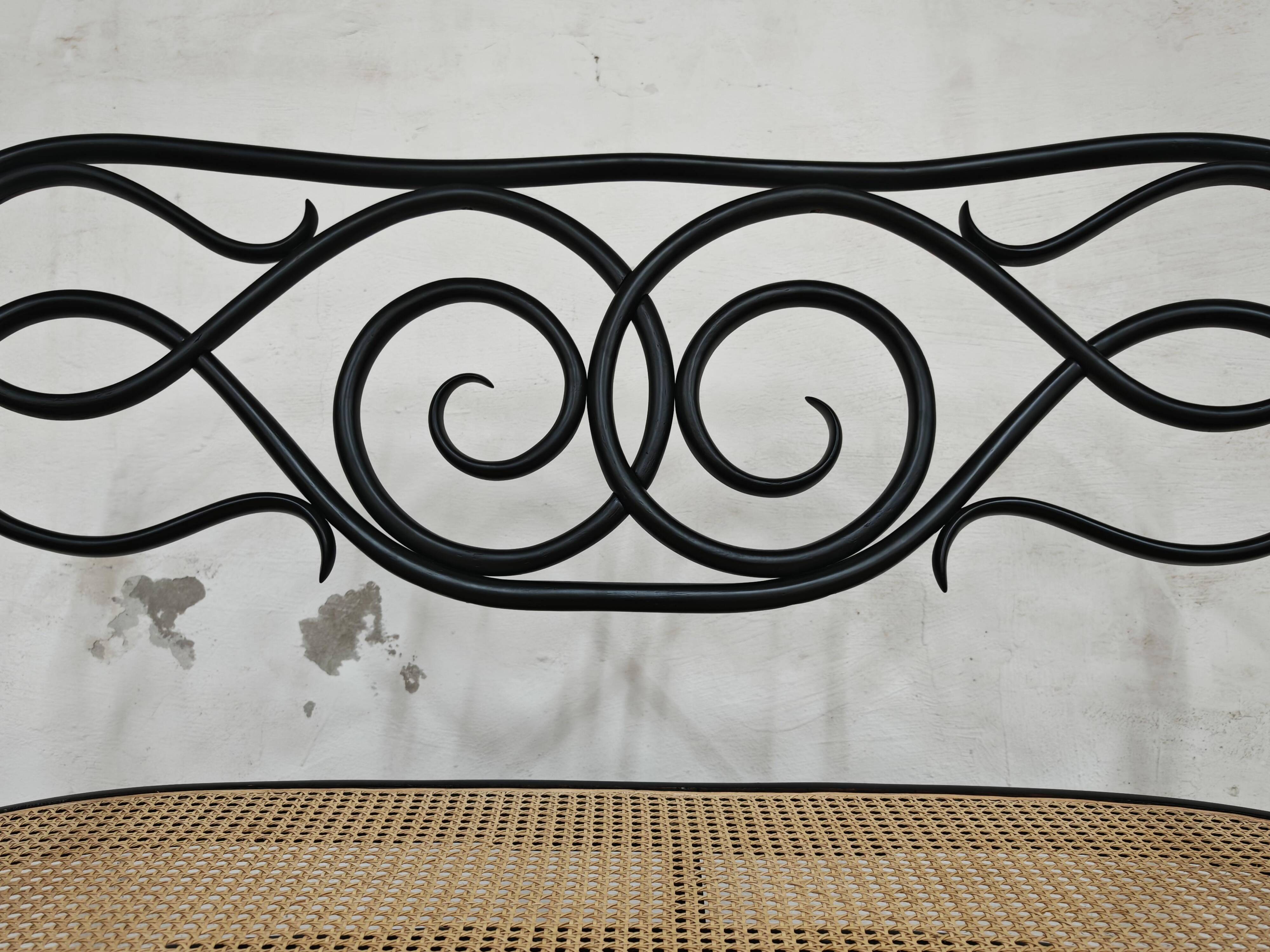 Settee No. 2 Art Nouveau bentwood and caning Thonet Brothers 1870s