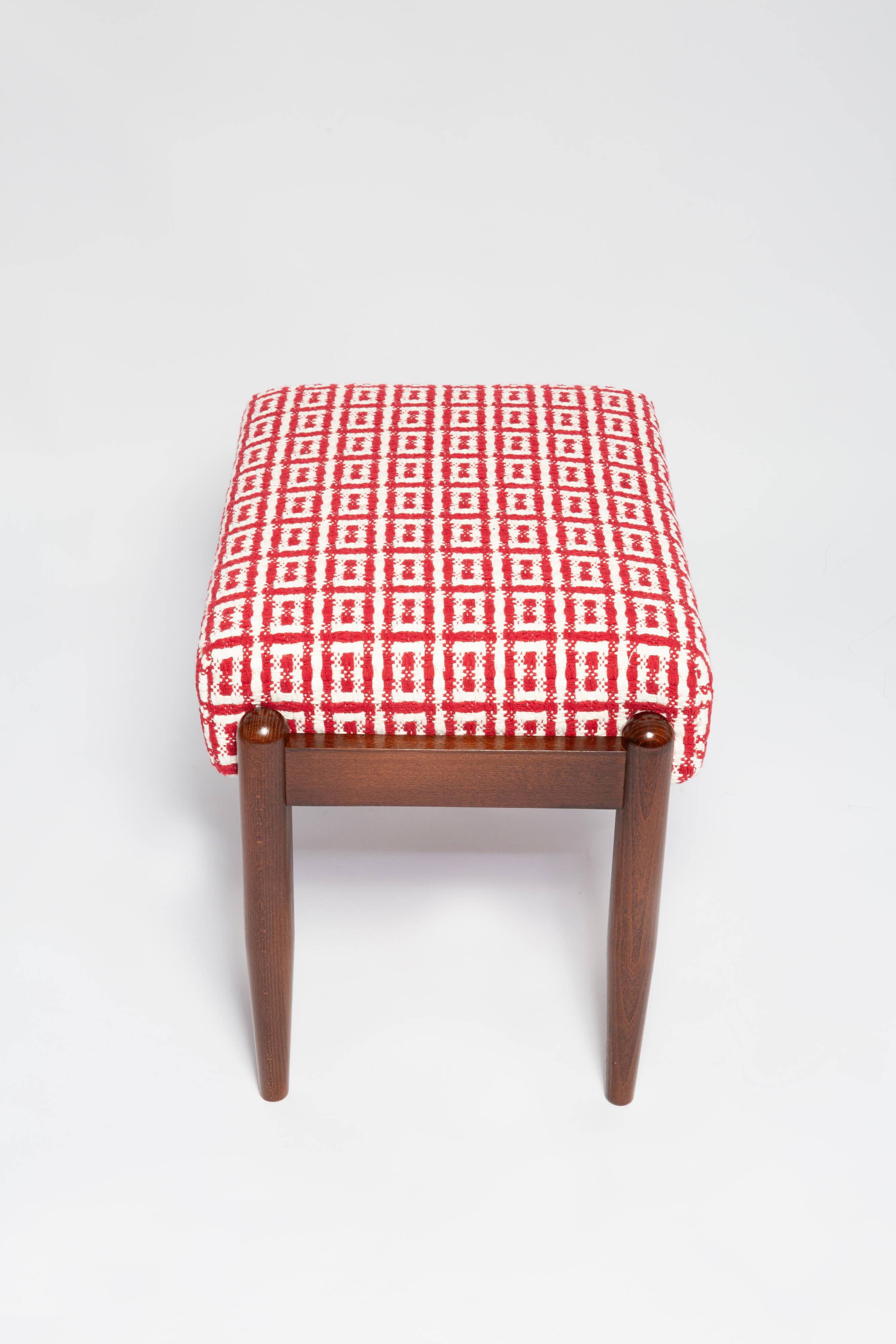 Mid Century GFM stool pair in Dedar Jacquard Tweed, E. Homa, Europe, 1960s