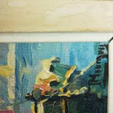 Oil on cardboard showing St Tropez