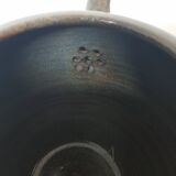 Teapot + 6 ceramic cups signed LC (Signature to be identified)