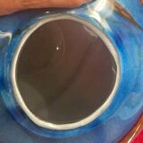 Ball sphere blue art glassware marble style murano de gino vase