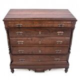 Antique oak chest of drawers, Northern Europe, circa 1890. After renovation.