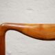 Série de 4 chaises scandinaves vintage en teck et en skaï