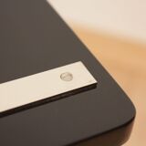 Art Deco Bauhaus Side Table in Black Lacquer & Chrome, Austria, 1920s