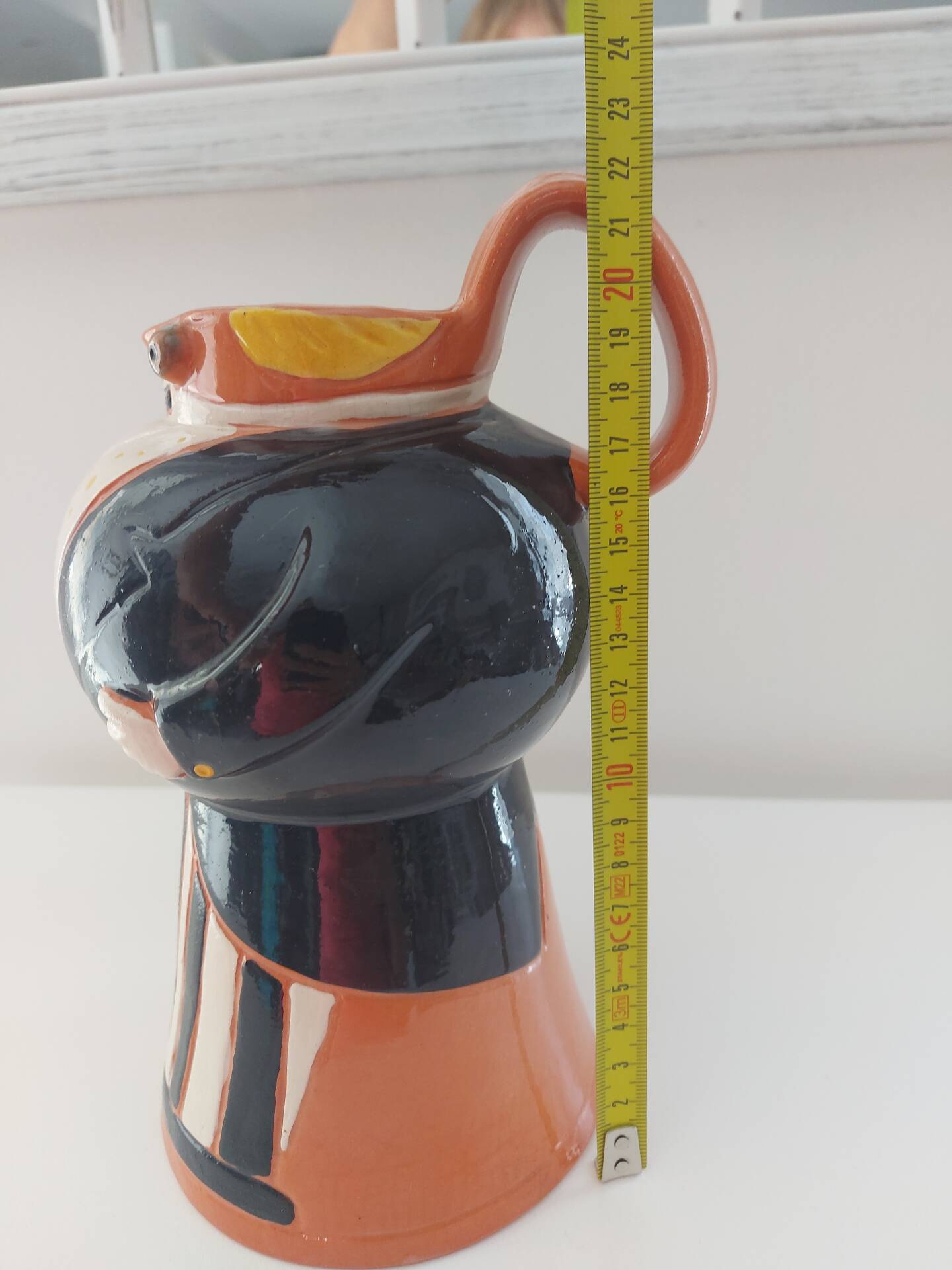 Vintage zoomorphic ceramic pitcher