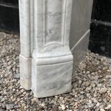 Louis XV style fireplace in Carrara marble