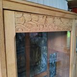 Carved oak cabinet