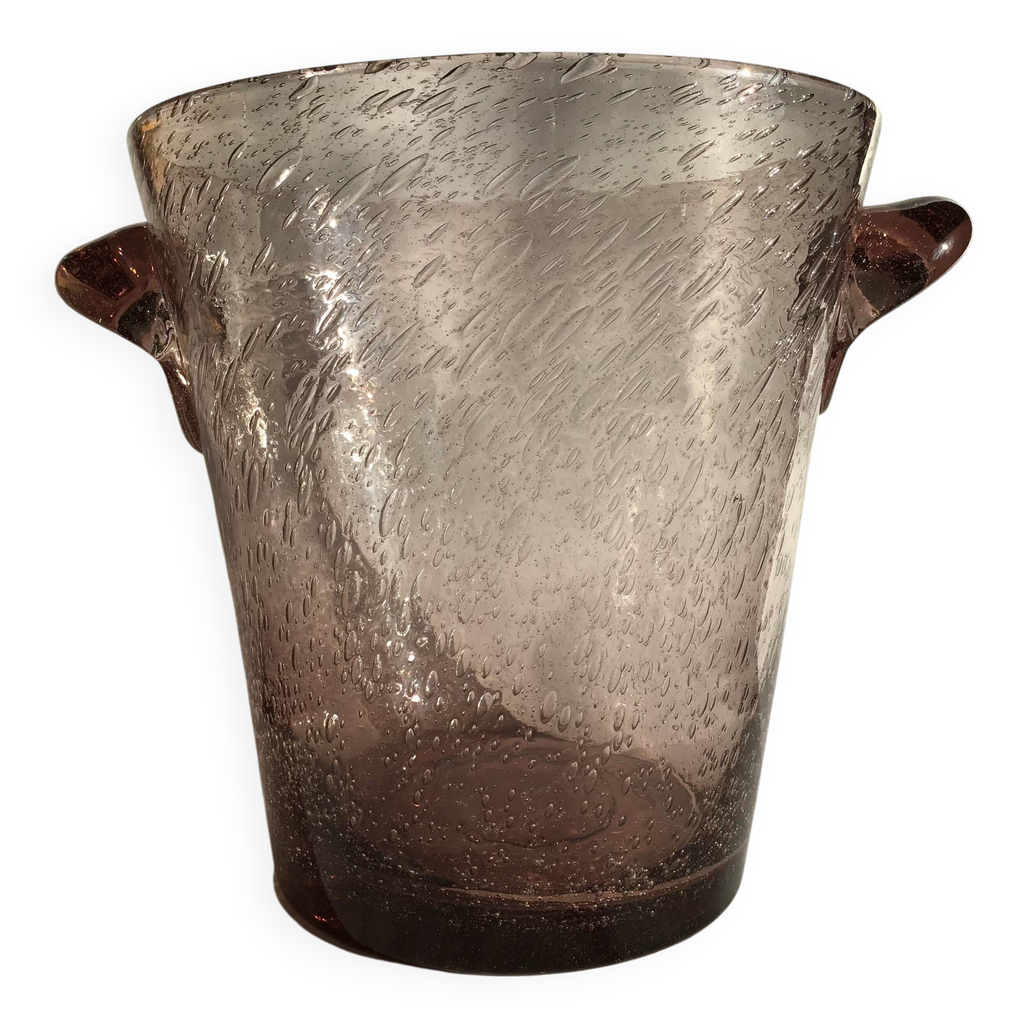 Biot mouth-blown glass champagne bucket