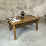 Vintage farmhouse coffee table made of solid wood.