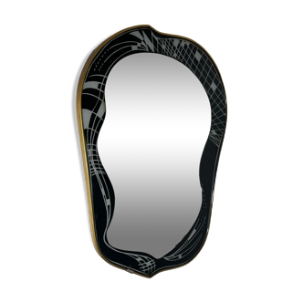 Miroir decoratif laiton