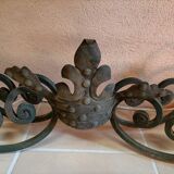 Metal and marble console