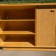 Buffet vintage en bois et cannage années 70