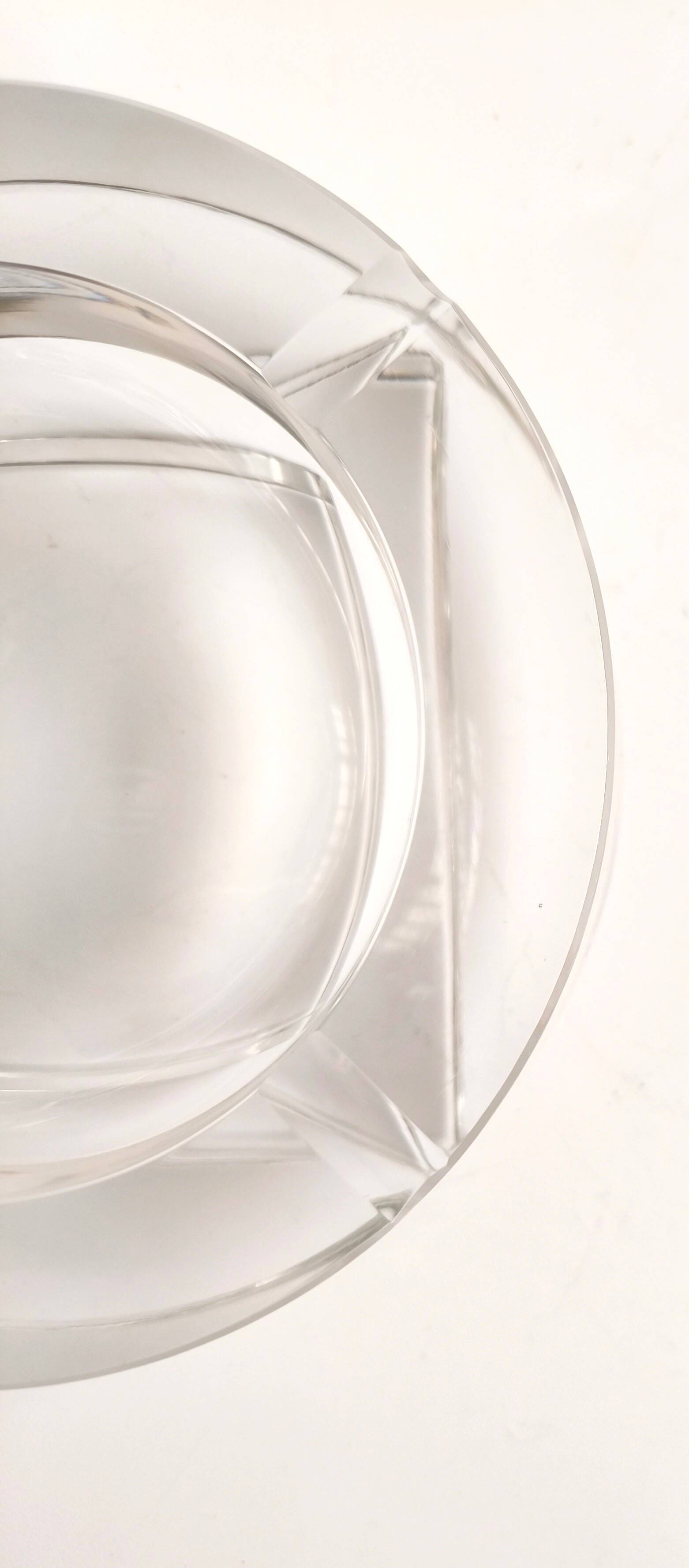 Monumental Czech Moser ashtray made of hand-cut crystal.