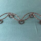 Vintage wrought iron coat/patère with 5 hooks