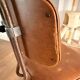 Chaise bienaise en métal et cuir