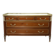 Commode Dite Officier Louis XVI Époque 19ème(XIXème) Acajou & Marbre