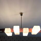 Lustre Lunel laiton et palissandre