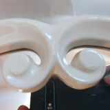 Miroir métal blanc de 1970