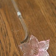 Murano glass chandelier Venetian flowers, circa 1950/1970 pink yellow