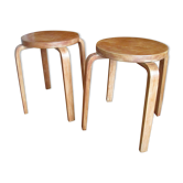 Paire de tabourets Aalto