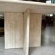 Coffee table, square side table in travertine 60 x 60 cm.