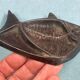 Empty pocket, art deco fish advertising ashtray signed J. André, regulates