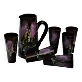 Carafe et six verres Vallauris